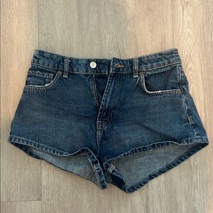 Zara Dark Blue Jean Shorts